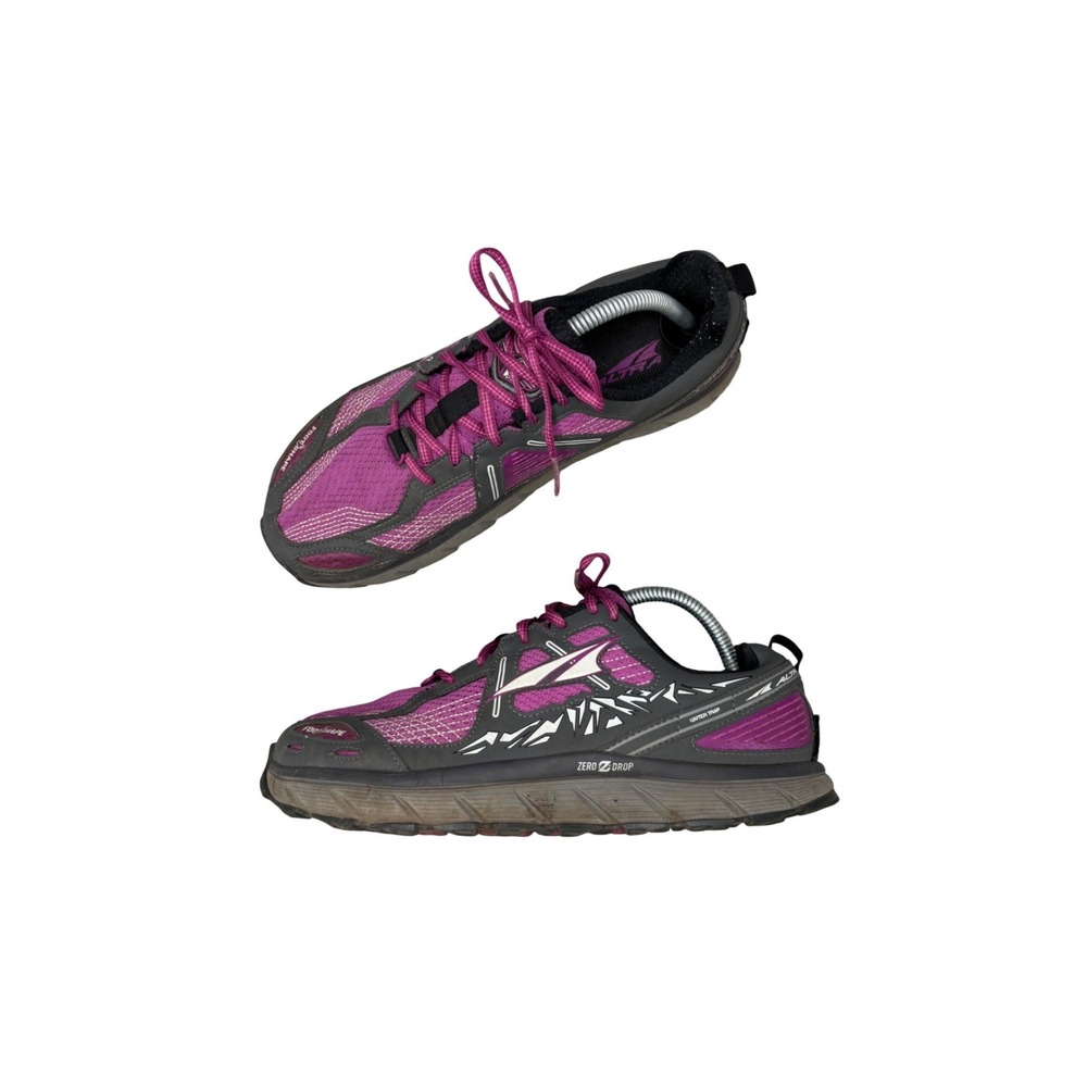Altra Lone Peak 3.5 Trail Running Shoes Purple Gray Zero Drop Sneakers Women 9.5